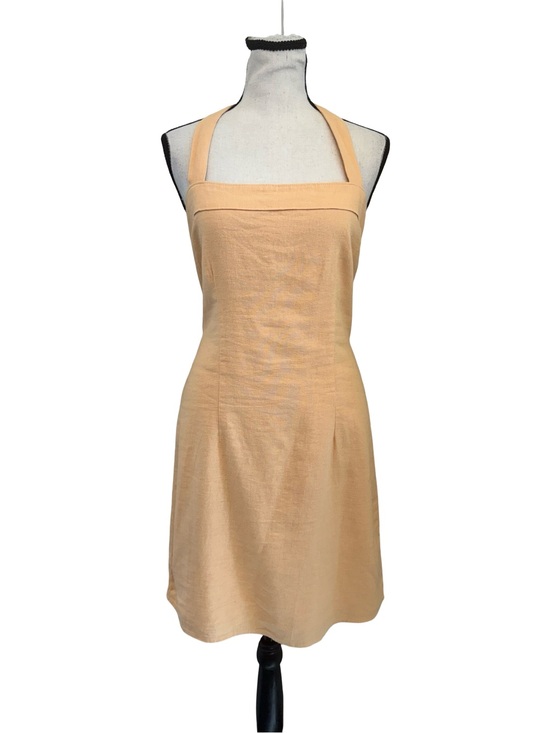 Abercrombie & Fitch Dresses & Skirts - Abercrombie & Fitch Linen Blend Halter Mini Dress Peach Size Medium Tall